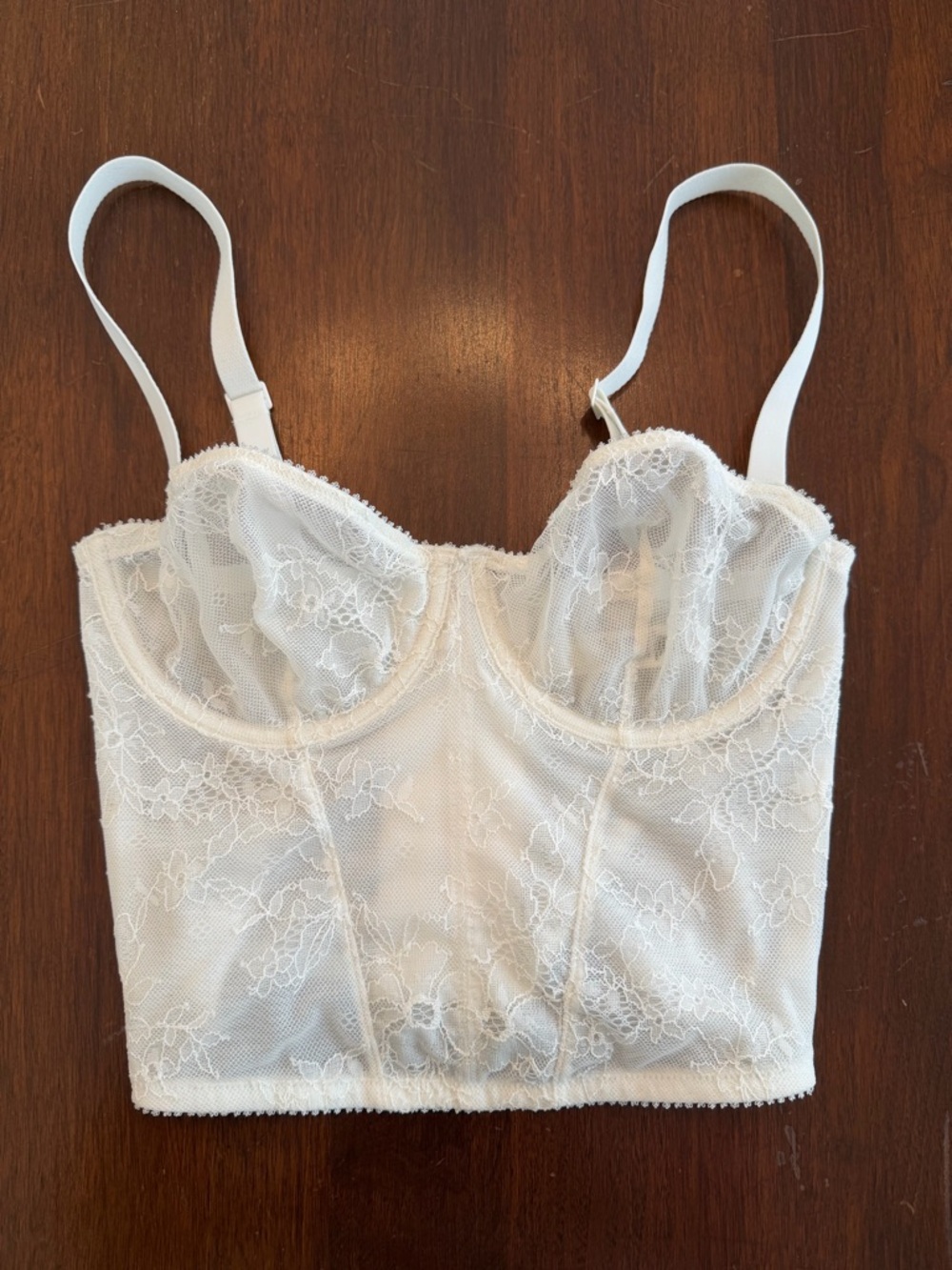 Skims White Lace Bustier Corset Women’s Small